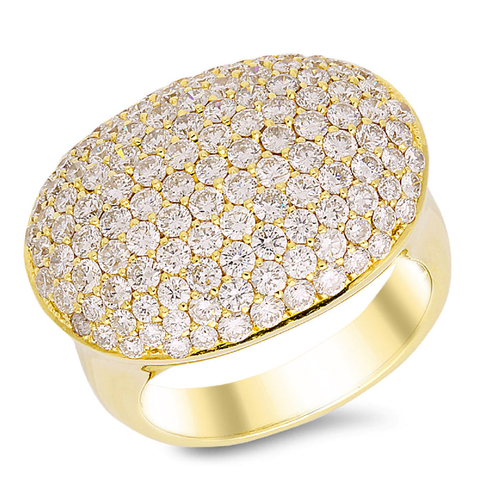 18K  yellow gold diamond ring - SKU#: 15801
