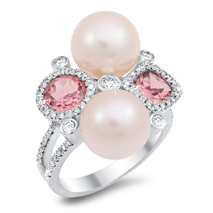 18K white gold diamond ring - SKU#: 16208