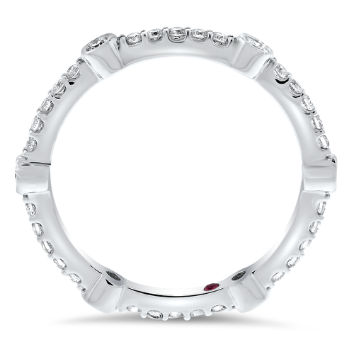 18K white gold diamond eternity band - SKU#: 20841