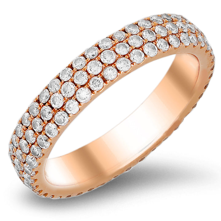 18K white gold diamond eternity band - SKU#: 23187