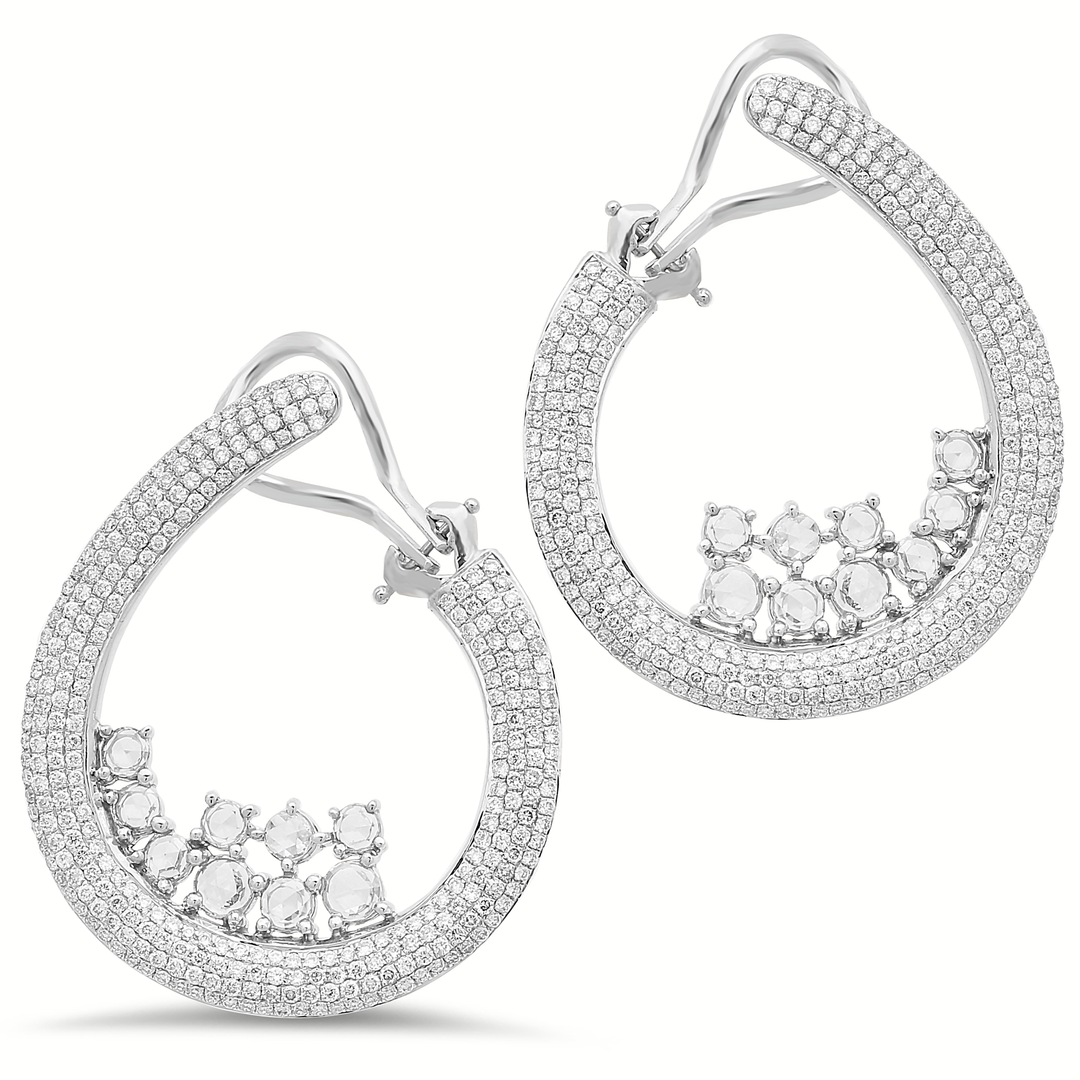 Diamond earrings in 18K gold - SKU#: 23414