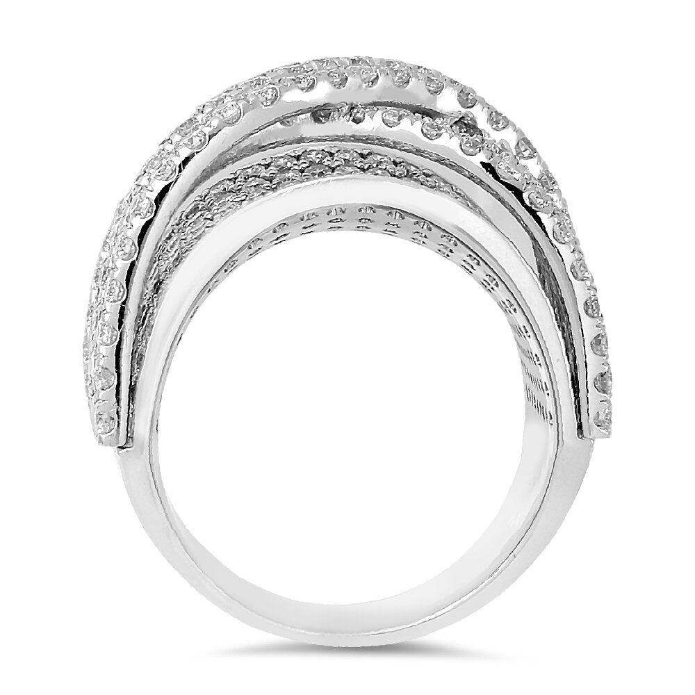 18K  white gold diamond ring - SKU#: 23820