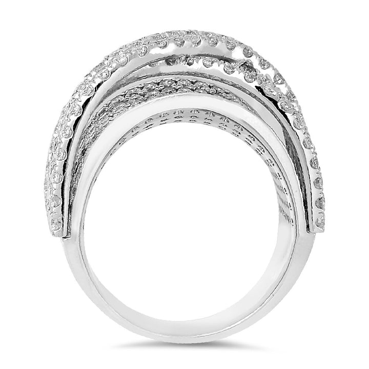 18K  white gold diamond ring - SKU#: 23820