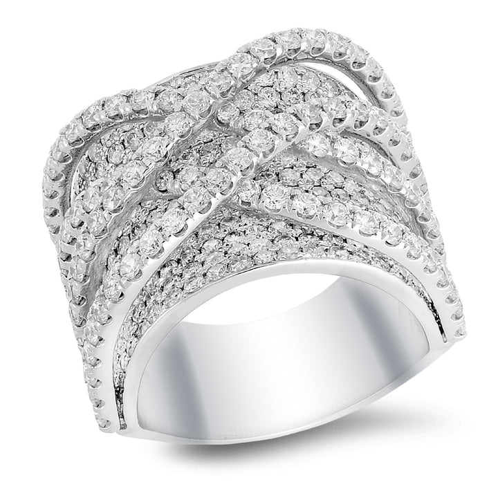 18K  white gold diamond ring - SKU#: 23820