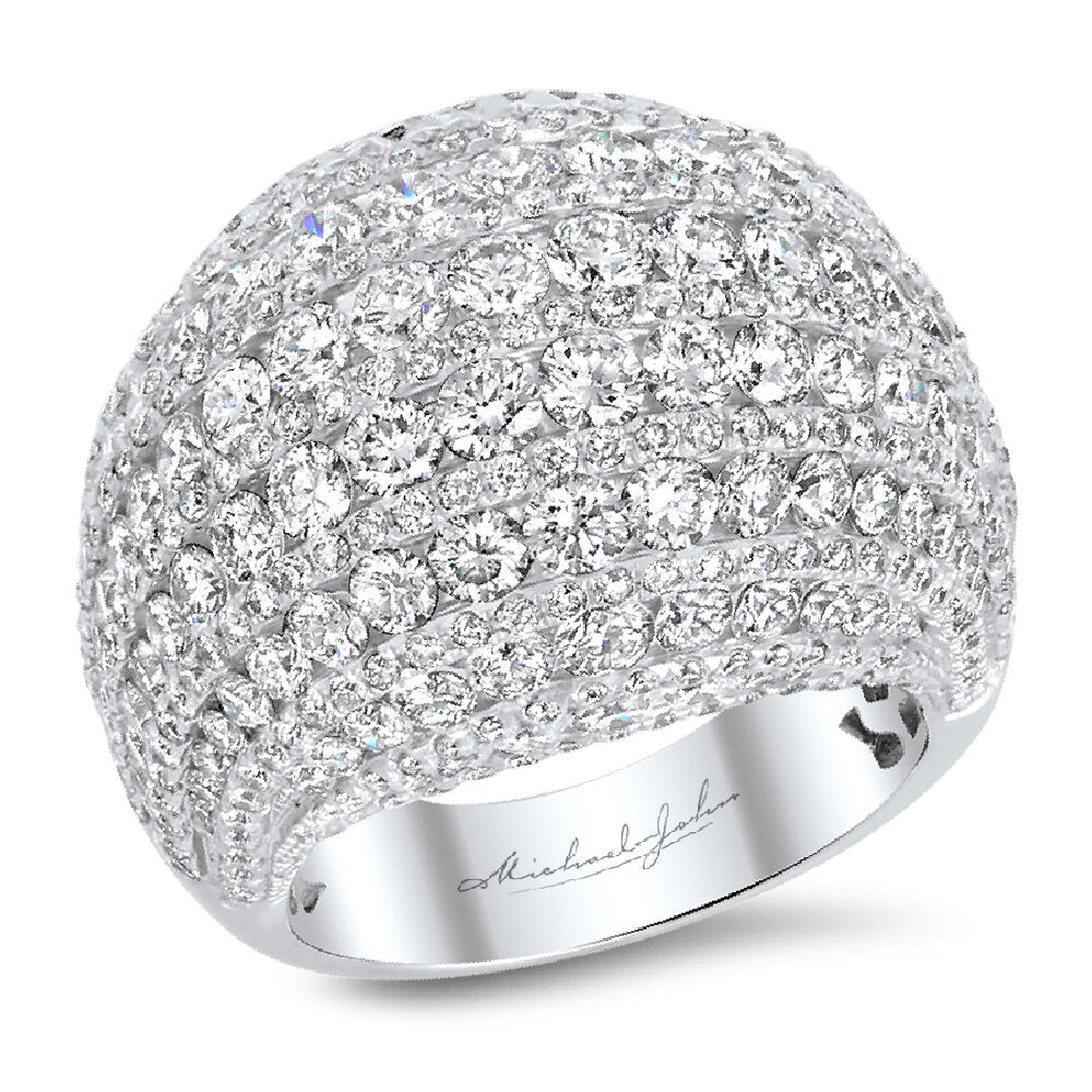 18K  white gold diamond ring - SKU#: 24687