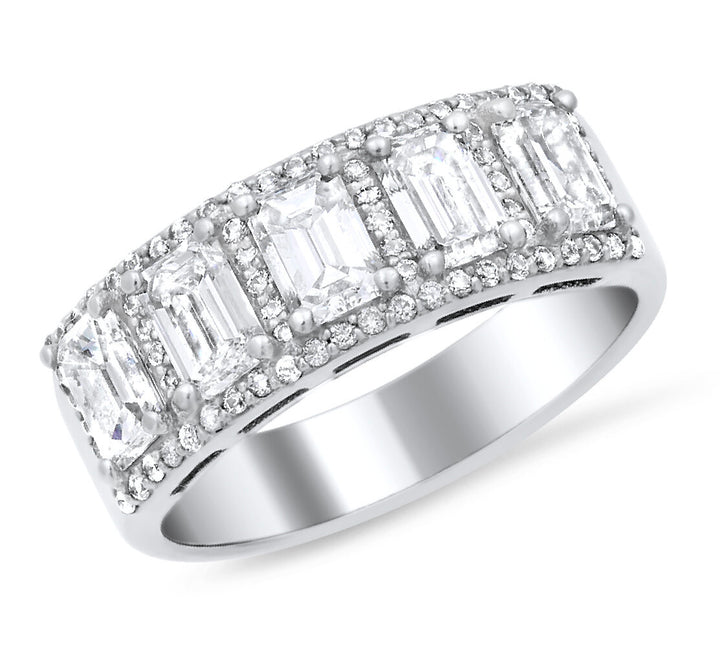 18K  white gold diamond ring - SKU#: 25344