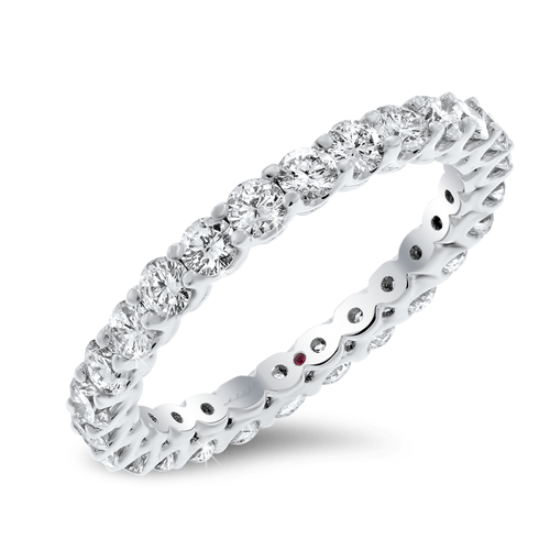 18K white gold diamond eternity band - SKU#: 25998