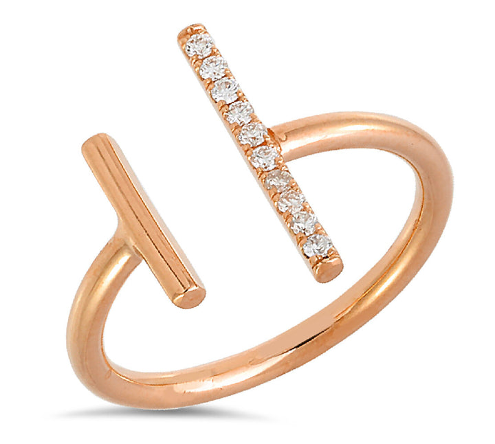18K gold diamond ring - SKU#: 28388