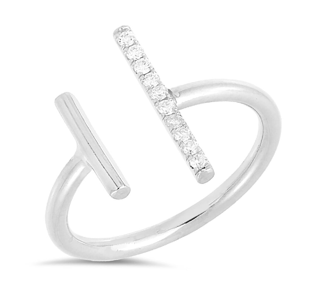 18K gold diamond ring - SKU#: 28388