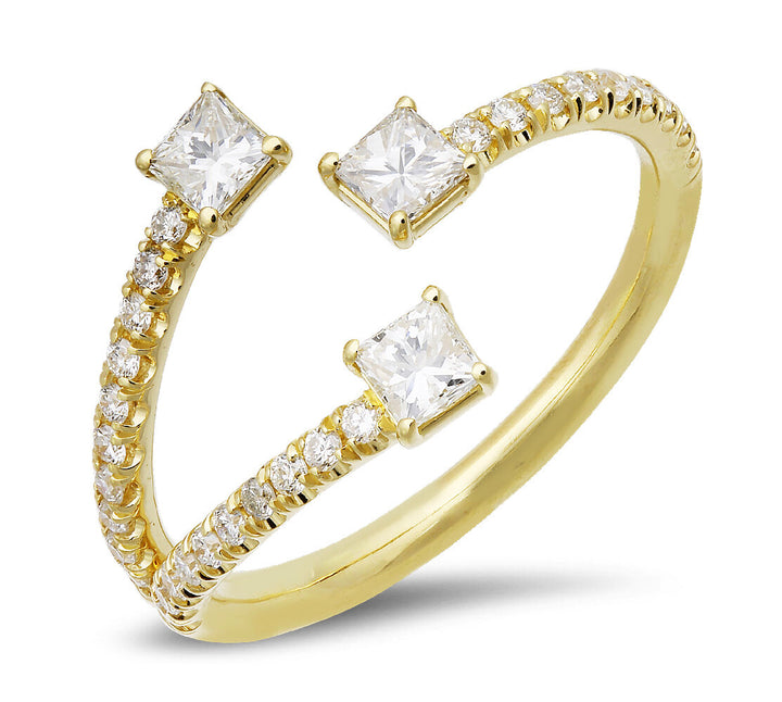 18K gold diamond ring - SKU#: 28535