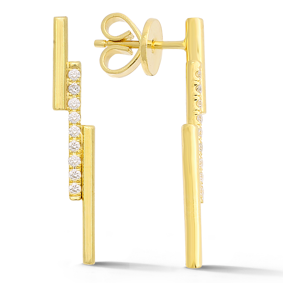 Diamond earrings in 18K gold - SKU#: 28392