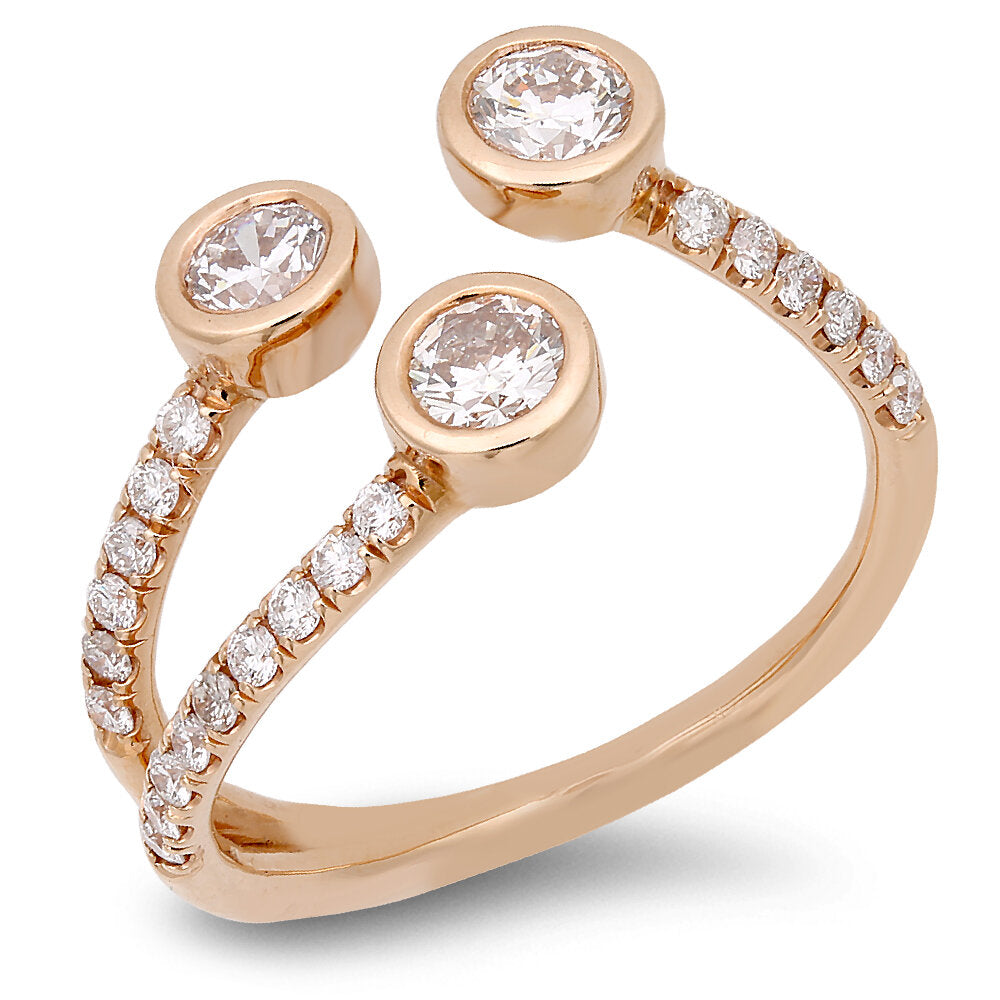 18K gold diamond ring- SKU#: 28467