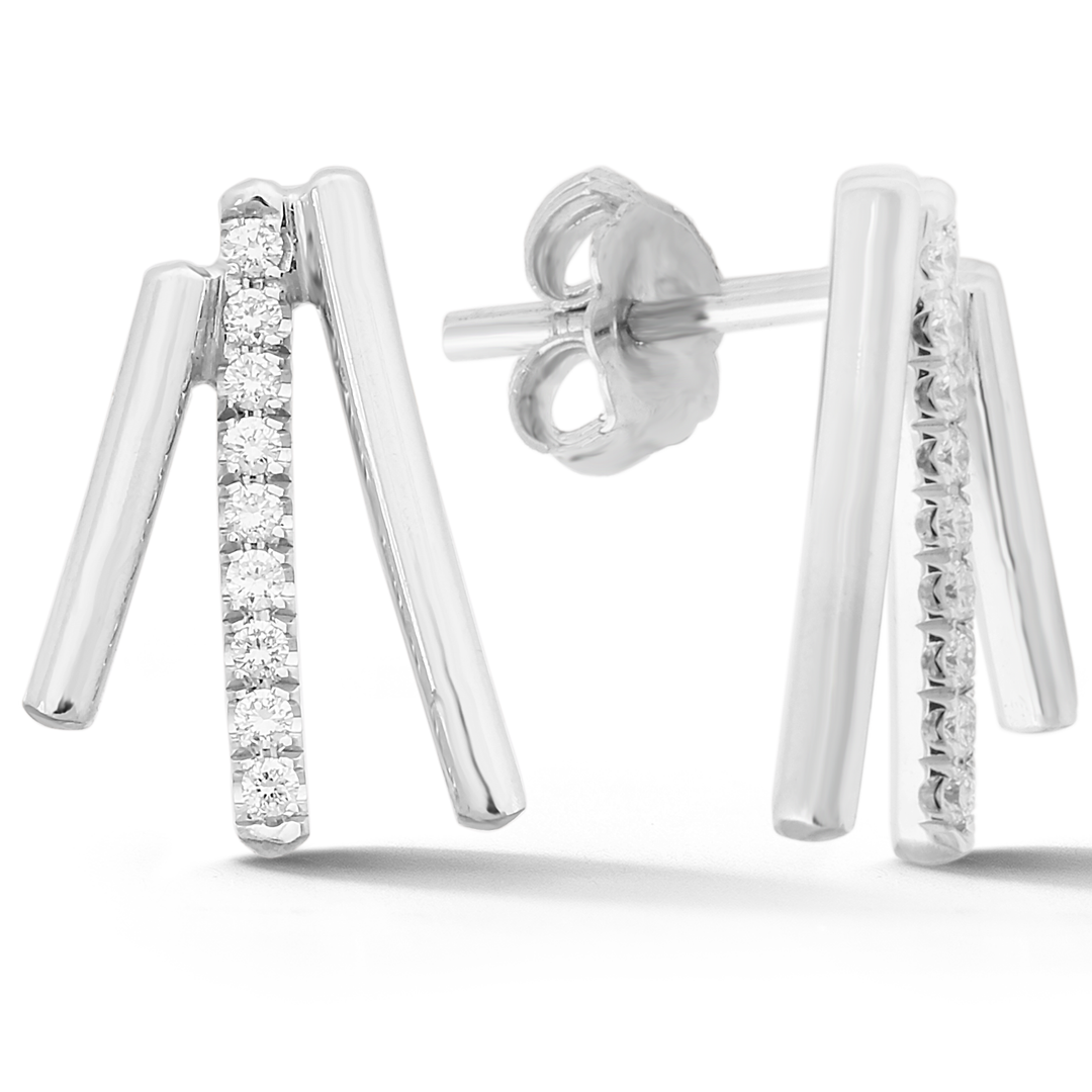 Diamond earrings in 18K gold - SKU#: 28602
