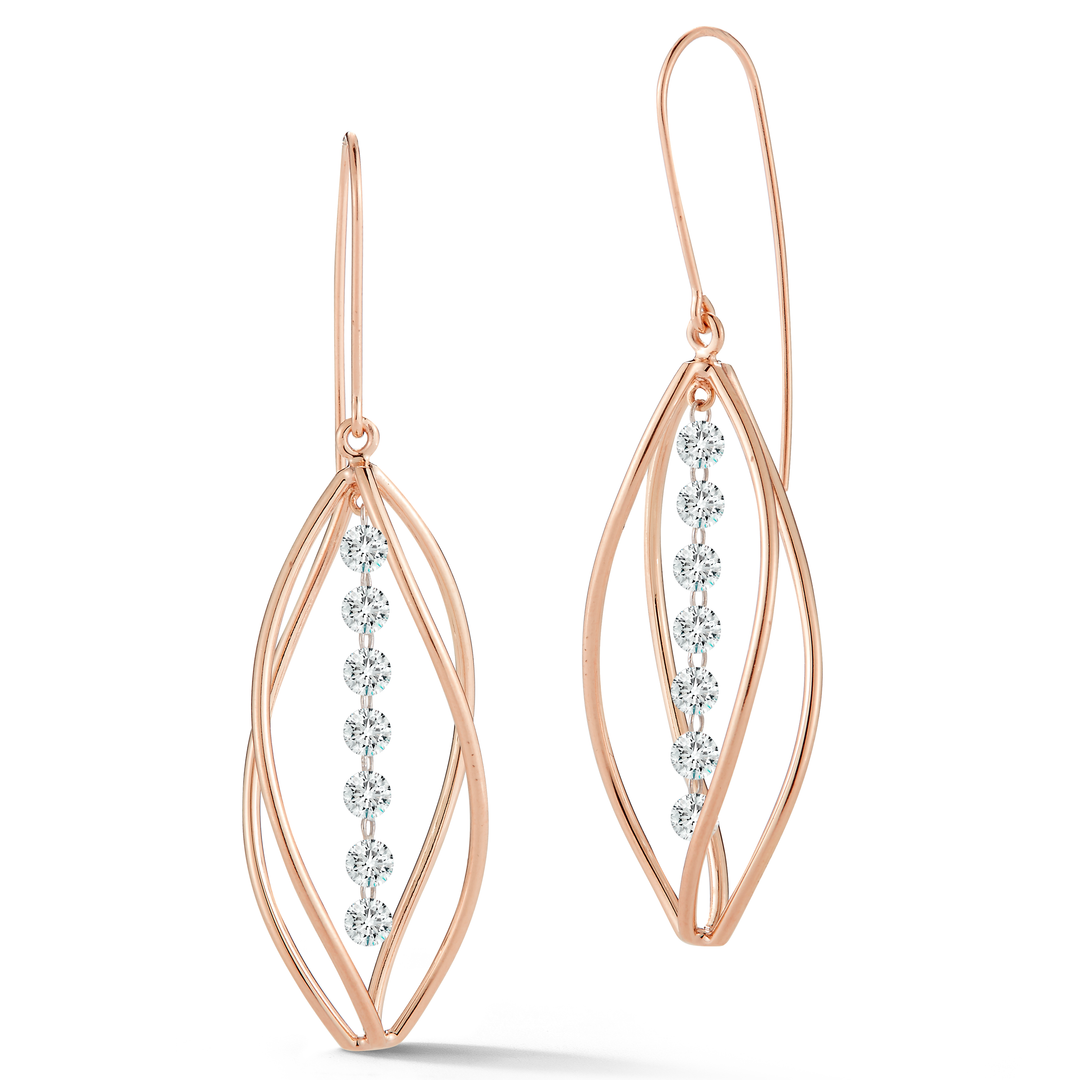 Diamond earrings in 18K gold SKU#: 28959 – Michael John Jewelry