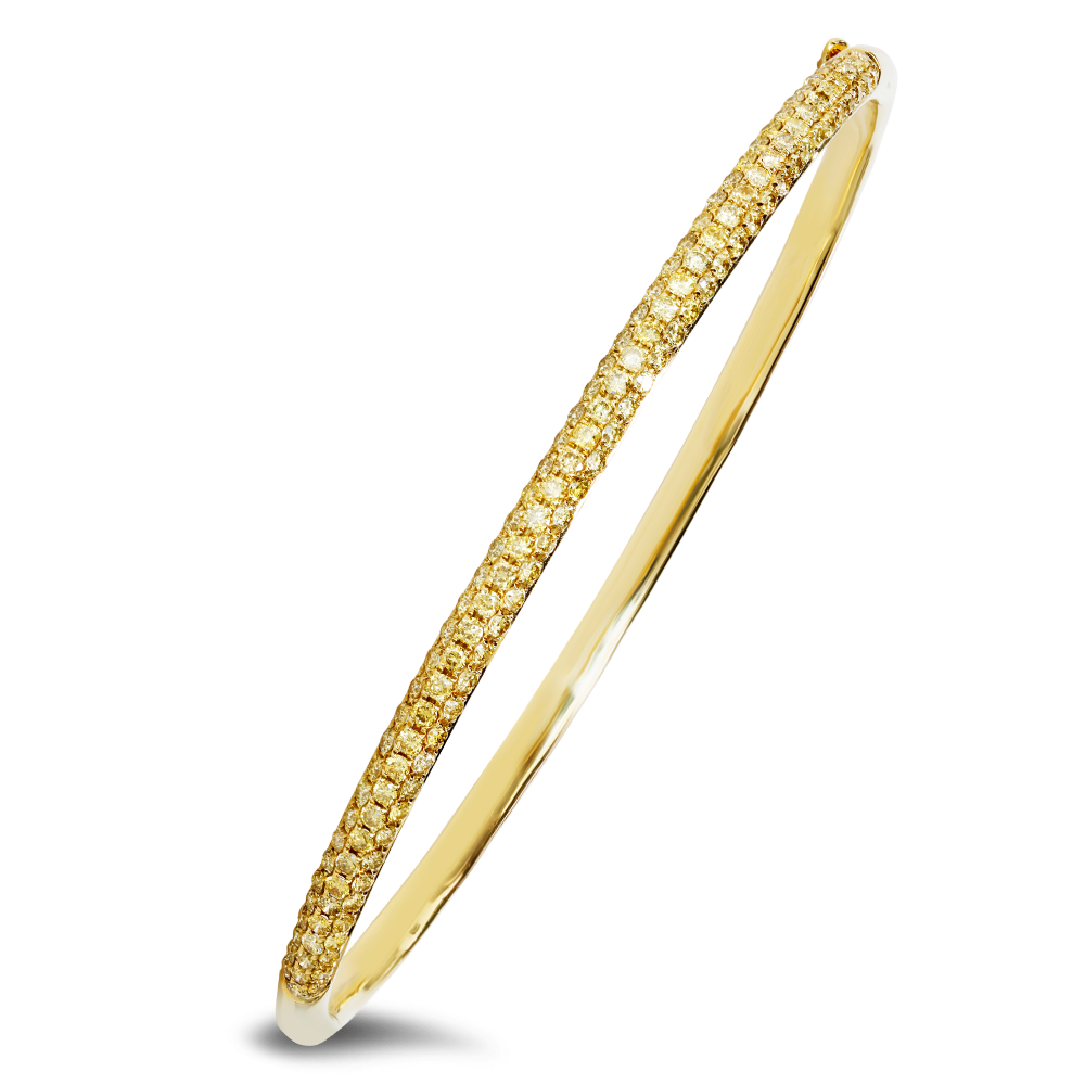 Diamond stackable bangle in 18K gold - SKU#: 31240