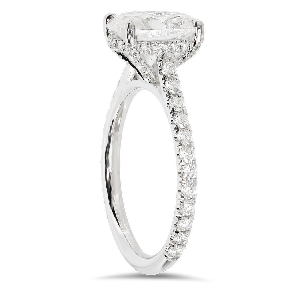 18K white gold engagement ring - SKU# 31531