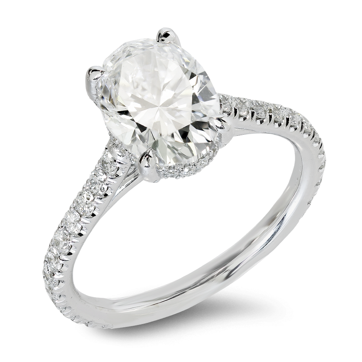 18K white gold engagement ring - SKU# 31531